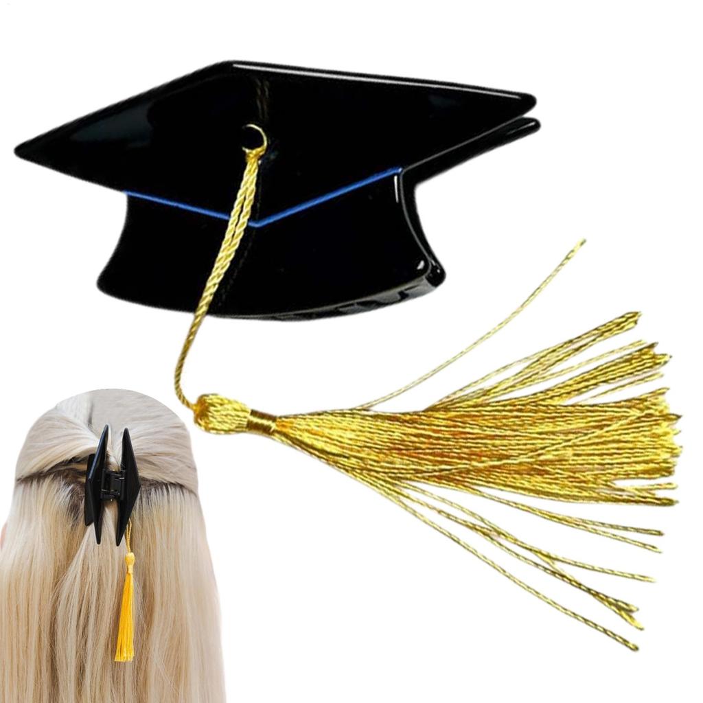 Hair Clips Graduation Tassel Hat Mini Doctoral Cap Clip Graduation Hat Party Stereoscopic Headdress Graduation Hair Decoration