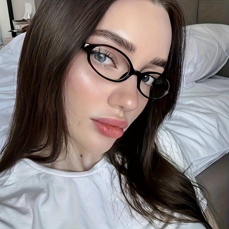8PCS Y2k Style Anti Blue Light Eyeglasses for women Small Oval Frame Glasses Fashion Optical Decorative Glasses Women