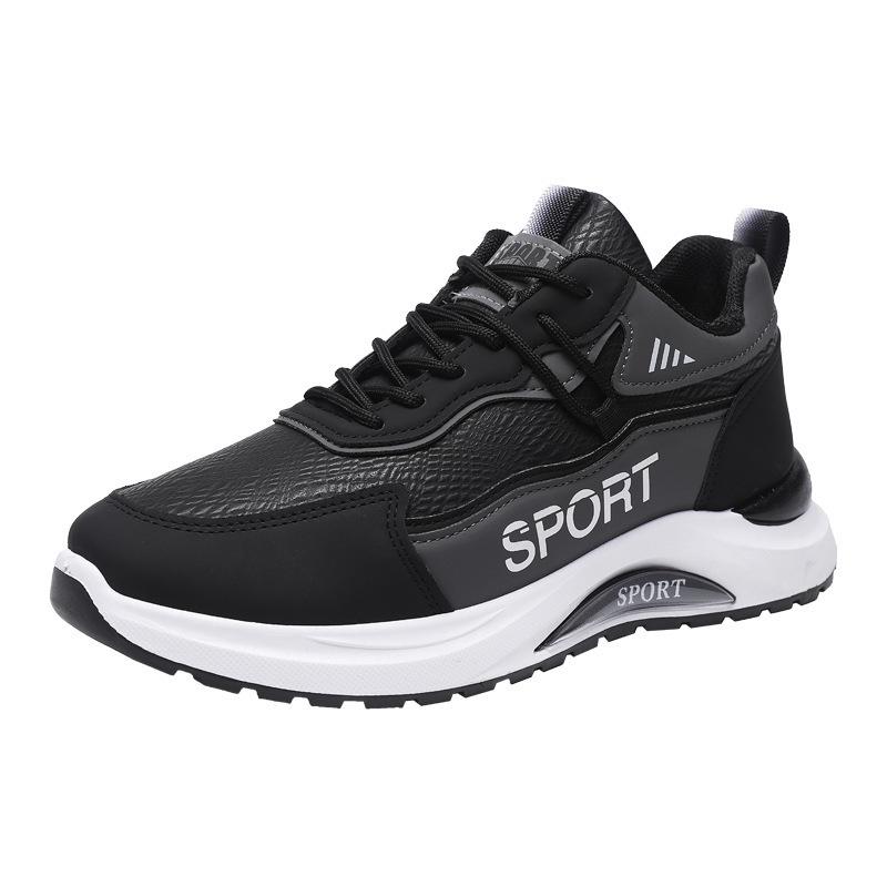 Herrsportskor 2025 vår nya tjocksulade andningsbara fritidsskor unga studenter låga löparskor