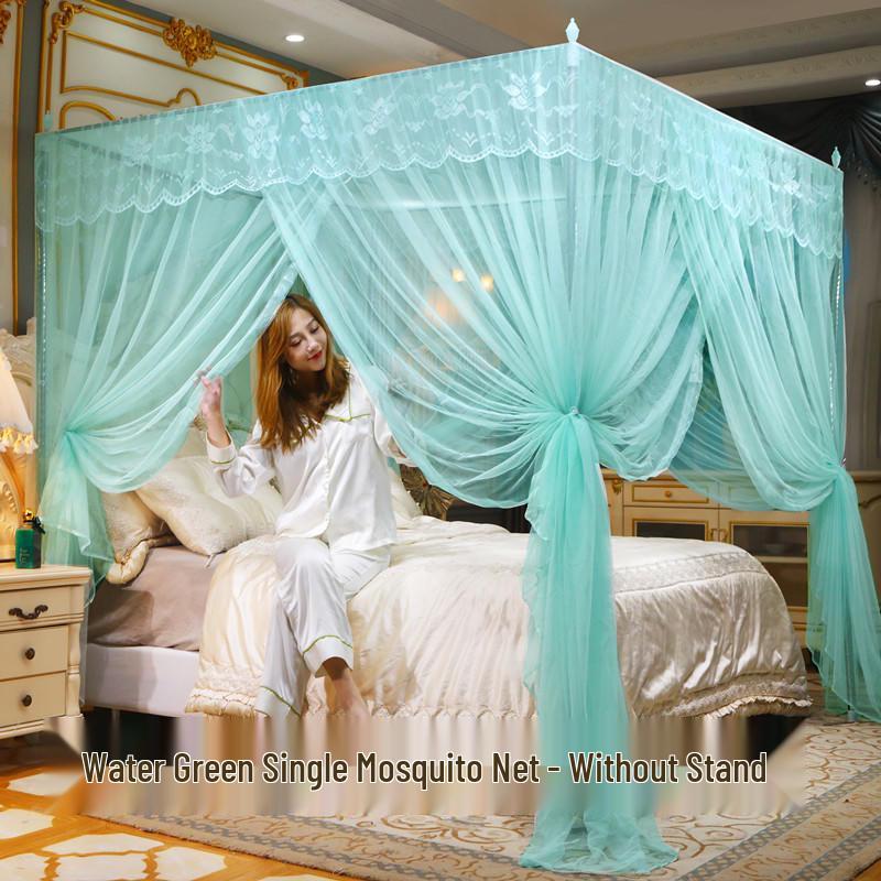 Princess Style Encrypted Mesh Mosquito Net for Home, Thickened Palace Design, Three-Door Net for 1.5m-1.8m Beds
