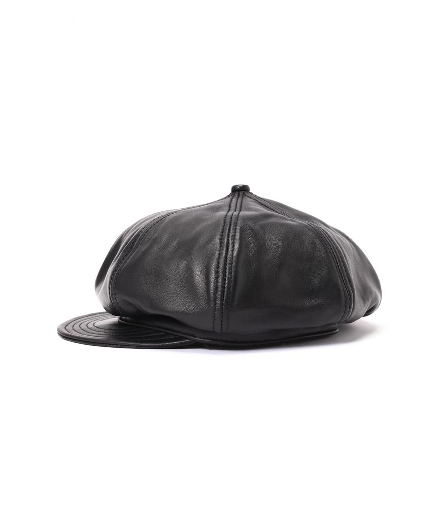 [Schott] KOŽENÁ KŠILTOVKA NEWSBOY, Kožená kšiltovka Newsboy, Pánská, M 010, Černá, 782-5974006