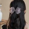CHIMERA Bow Hair Clip with Rhinestones, Ponytail Barrette, Half-Up Hair Accessory