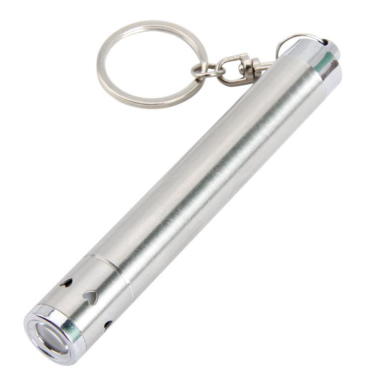 Aluminium Alloy Key-chain Round Moon Light Mini Flashlight LED Torch Portable