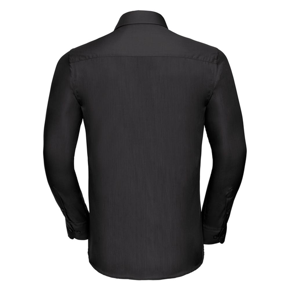 Russell Collection Mens Polycotton Tailored Long-Sleeved Shirt