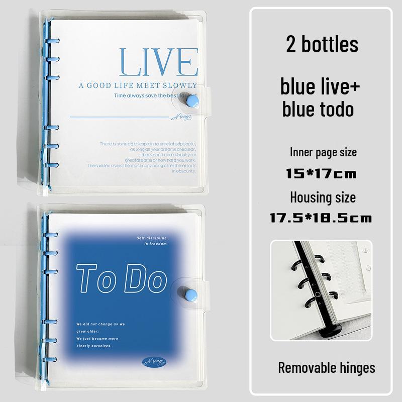 Premium Blue Transparent Soft Leather Notebook for Students