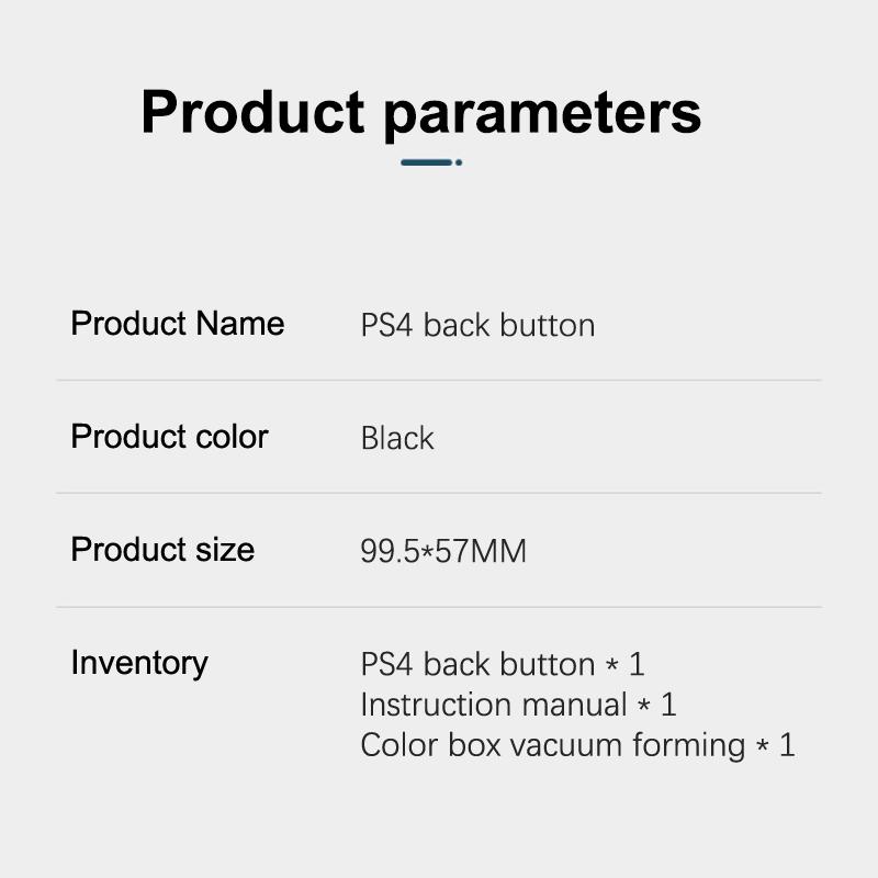 Ps4 Controller Paddles Extended Gamepad Back Button Attachment Joystick Rear Button With Turbo Key Adapter