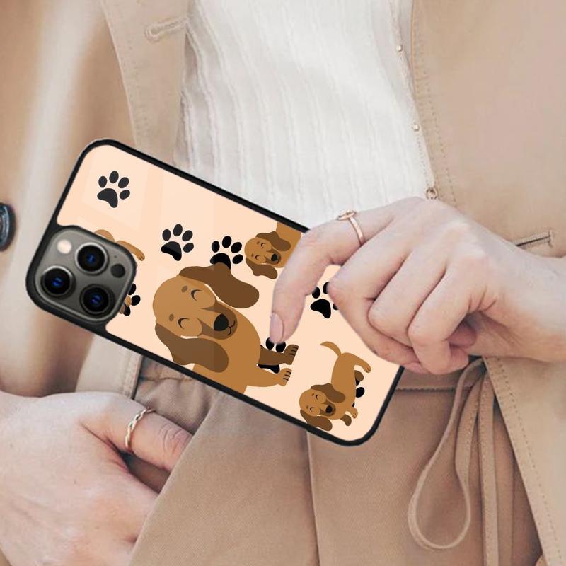 Schokoladen Dackel Cartoon Wiener Hund Magnetische Handyhülle Für iPhone 17 Air 16 14 13 12 Pro Max 15 Plus Kabellose MagSafe Hülle