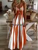 2023 Women's Summer Cross-Border Fashion Loose Color Block Camisole Dress