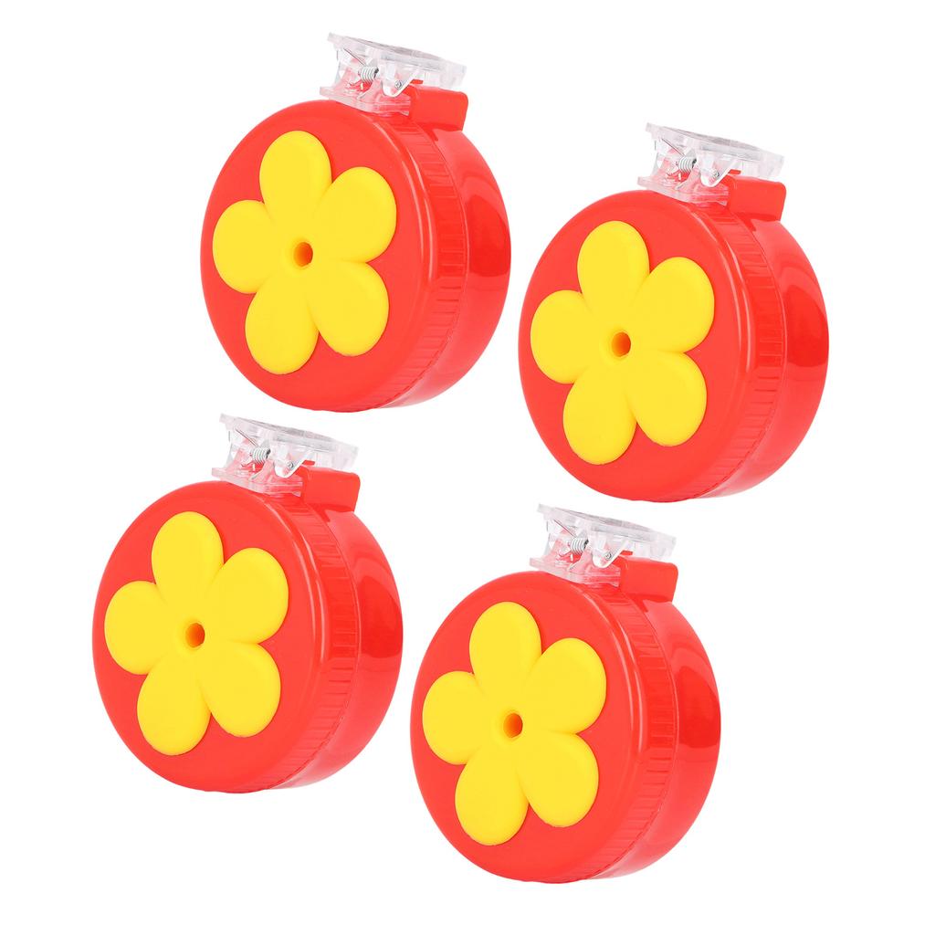4pcs Hummingbird Clip Feeder ABS Portable with Brushes Flower Handheld Hummingbird Feeder for