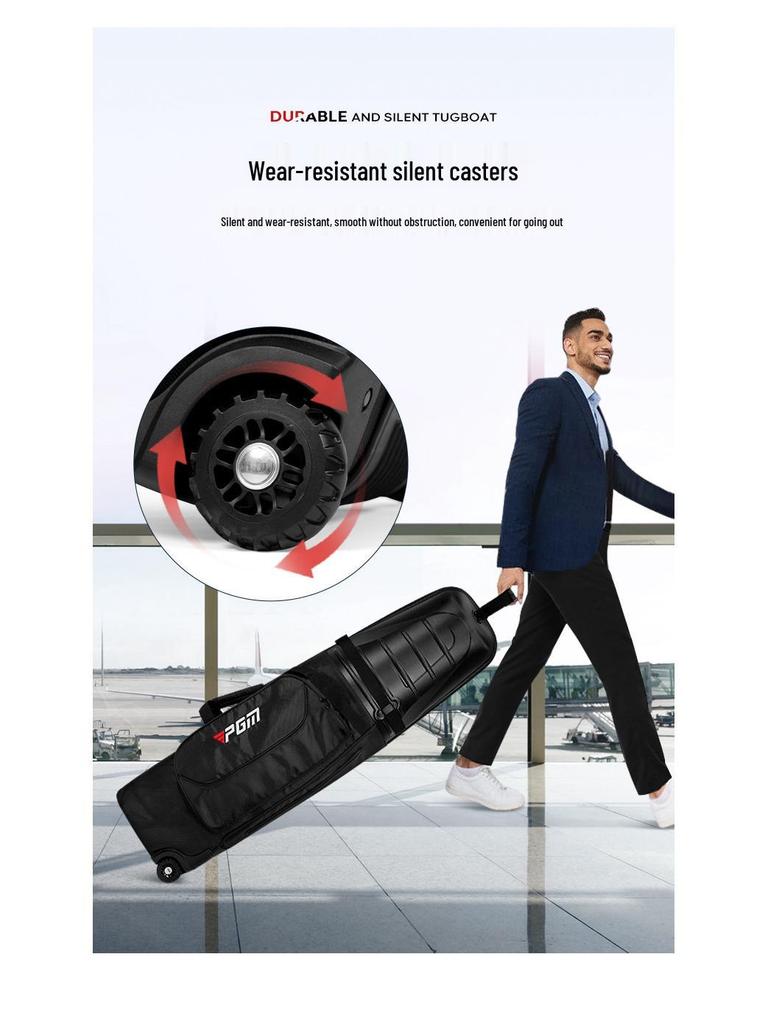Borsa da Viaggio Rigida PGM Golf con Ruote - Unisex Anti-Collisione per Check-in in Aereo