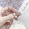 Trendy Four-Leaf Clover Butterfly Ring for Women - Mother-of-Pearl Index Finger Design