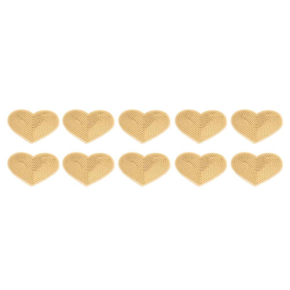 10pcs Appliques Heart Shape Heart Patches Glitter Iron On Iron On Patches Embroidered Patches Sewing DIY Craft золотой