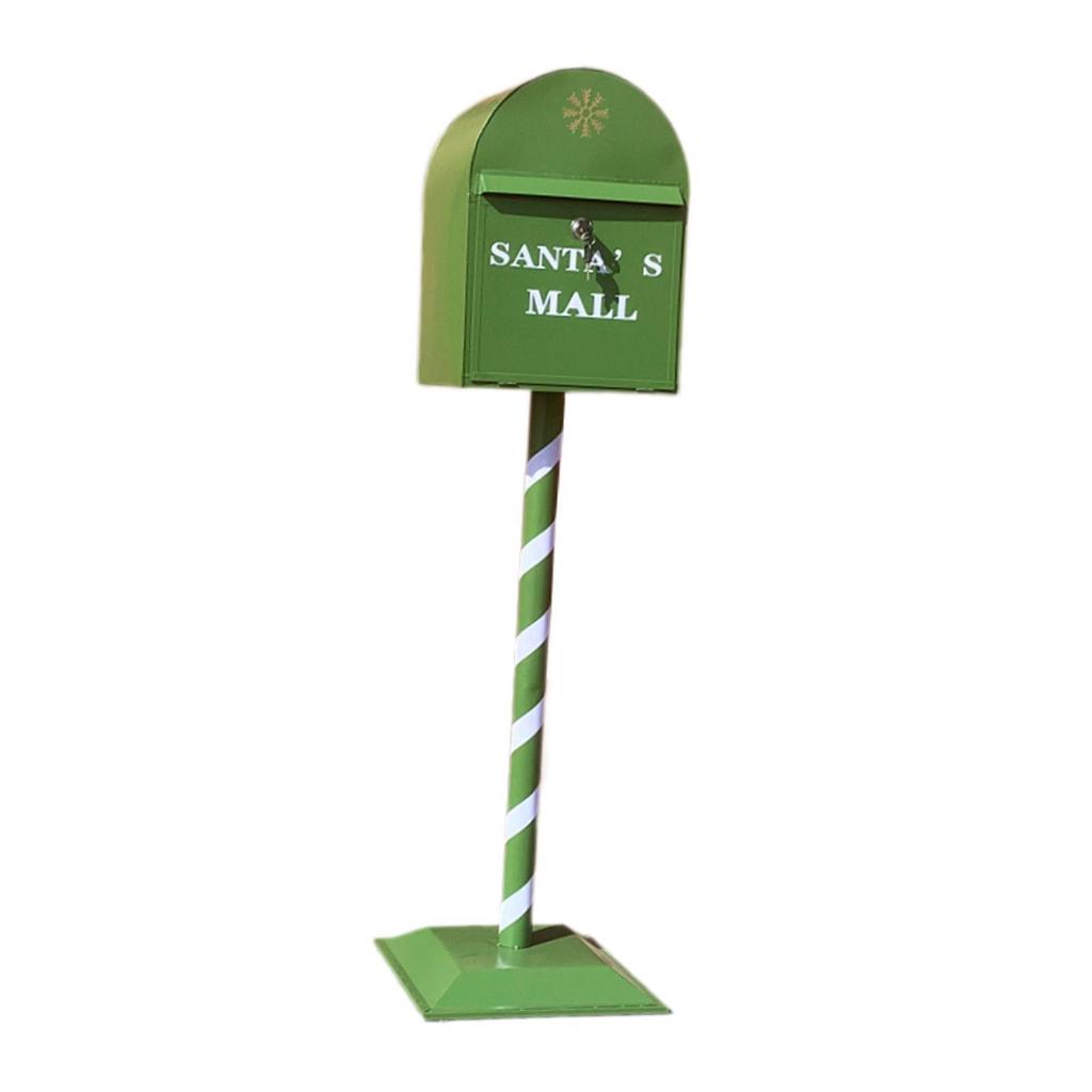 Christmas Metal Standing Mailbox Model Versatile Sturdy Restaurant Bar Decor