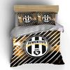 Set Biancheria da Letto a Strisce Juventus Set Copripiumino Copripiumino Federe  (1 * Copripiumino 2 * Federe, senza piumino)
