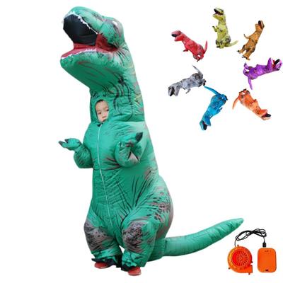 REKUCCI Tyrannosaurus Rex Dinosaurier Aufblasbares Dinosaurierkostüm für Erwachsene und Perfekt für Kultur- und Veranstaltungsgröße Kostüm, Halloween, Kinder,