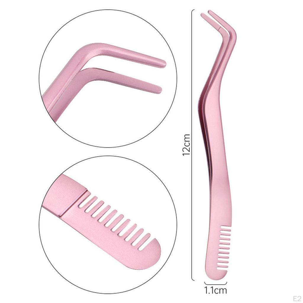 Curved Eyelash Tweezers, Precision Extension Accessories for Beauty Salon