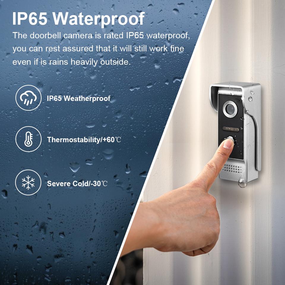 Smart Video Intercom WiFi 9 Inch Monitor with Doorbell Camera Wired Video Door Phone Intercom System for Villa Apartment