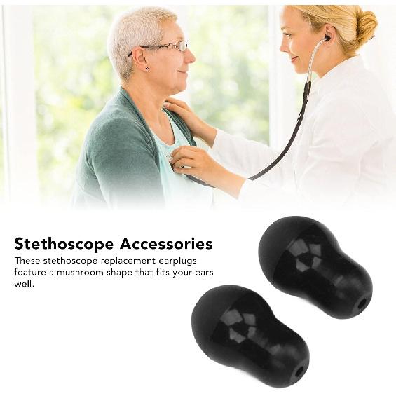 10pcs Stethoscope Ear Tips Universal Replacement 2.5mm Silicone Stethoscope Earplugs for 5mm Ear Hooks