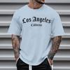 Men's Crew Neck Letter Printed Short Sleeve Fashion Cotton Top Versatile T-Shirts Men’s