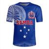 Amerikanisch-Samoa Rugby-Trikot 3D-Druck V-Ausschnitt T-Shirt Samoa Wappen Emblem Grafik V-Ausschnitt T-Shirts Für Männer Modebekleidung