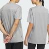 Adidas Tech Tee Logo Print Round Neck Loose Short Sleeve T-Shirt Unisex Tops Medium-Hemp-Gray IC4428