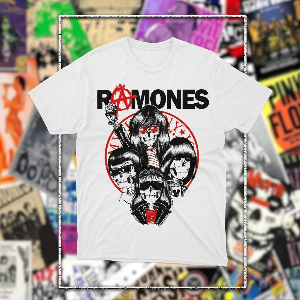 The Ramones Band Punk Rock 50th Anniversary Unisex T Shirt Unisex Cotton Short Sleeve Y2k Oversized Vintage Tee Women Popular Tops
