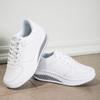 TUINANLE Pantofi albi pentru cupluri, pantofi casual cu platformă, confortabili, adidași ușori pentru mers pe jos, pantofi tenis pentru femei