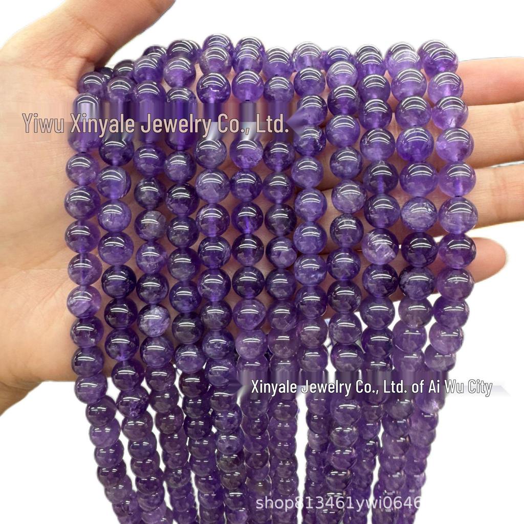 Uruguay Lavender Amethyst Round Beads for Bracelet Making - Natural DIY Accessories
