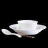 Jingdezhen Pure White 4-Piece Ceramic Dinnerware Set