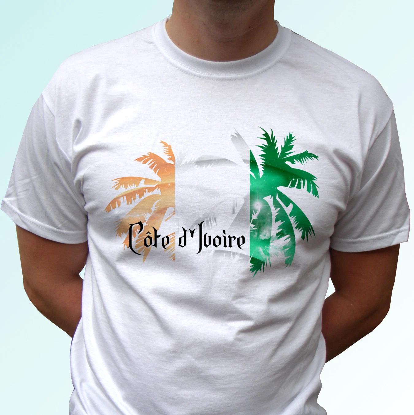

Cote D Ivoire Palm flag - white kids boys T-Shirt holiday top design s s kids baby 150