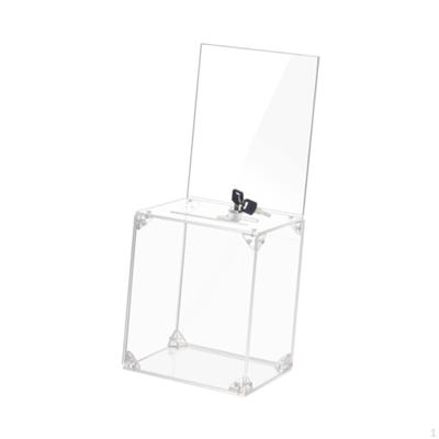 Transparante Acryl Donatiebox met Slotgleuf Opbergcontainer Commentaarbak Veelzijdig voor Kantoor