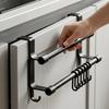 Heavy Duty Double Rod Towel Rack Punch-Free Bath Towel Organizer  Bathroom