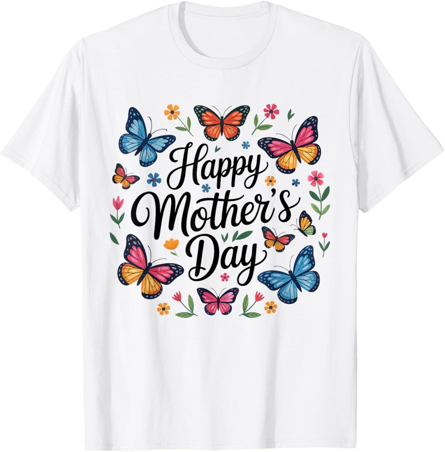 Happy Mother s Day Cute Floral T-Shirt XXXL