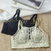 Anti-sagging Underwear for Women Mesh Flower Lace Thin Bra Comfortable Wireless Deep V Bra  Girls