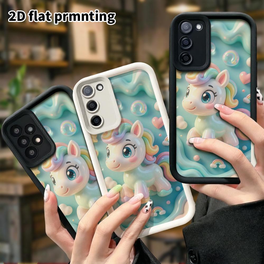 Phone case: 2D flat design suitable for Samsung Galaxy A34 A35 M05 M06 S20 S22 S21 FE Plus 5G protective case, My Little Pony, Christmas and Halloween
