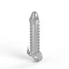 Crystal Silicone Penis Sleeve – Enlarger with Delay Ejaculation Ring, Couples' Sex Toy from Sex Shop, Enhances Intimate Pleasure