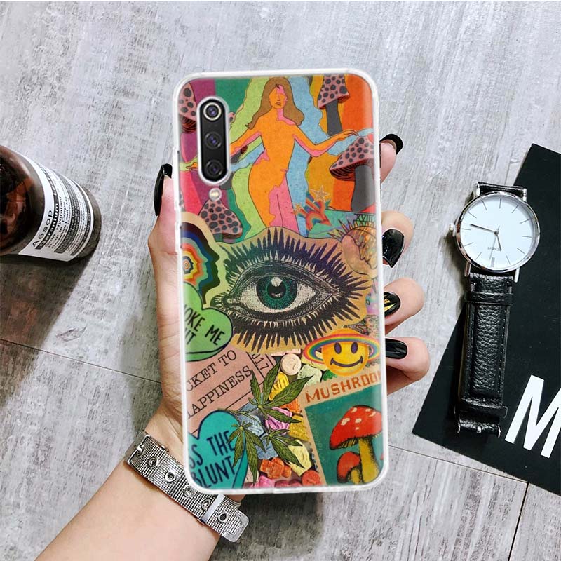Evil Eye Gold Foil Phone Case For Xiaomi Redmi Note 10 9 8 11 Pro 11T 11S 10S 9S 9A 9C 9T 8T 8A 7 7A 5 Art Pattern Cover Coque