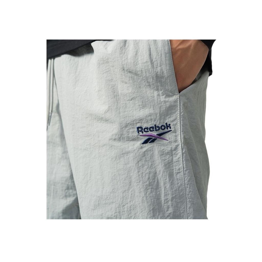 Reebok Solid Color Small Logo Outdoor Lightweight Lace-Up Mid-Rise Straight Leg Casual Pants Unisex Pants Light-Gray 24FRM615UGG5