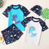 Nuorman Kids Split Swimsuit Set with Cap
