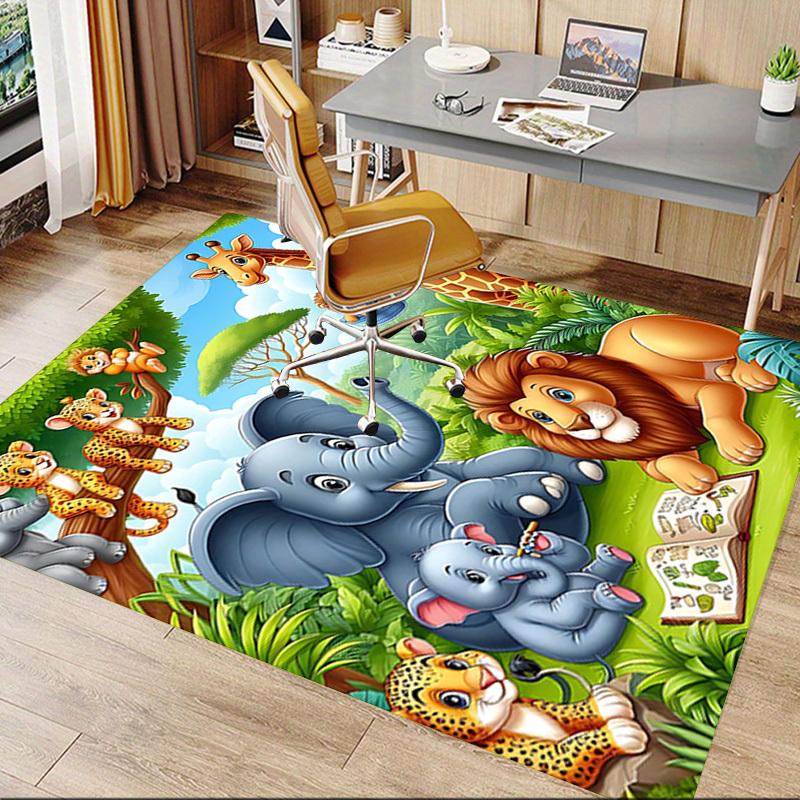 1PC jungle animals Anti-slip carpet, suitable for Office, bedroomand playrooms. It can also be used as a sofa footrest cover-W66