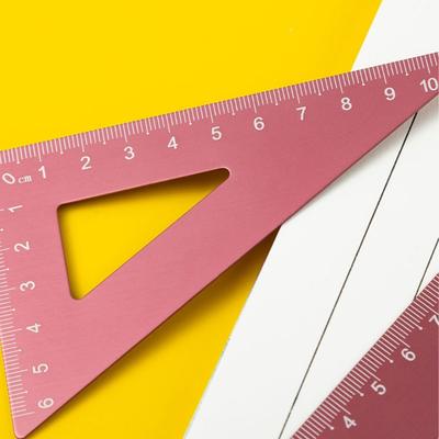 Small Aluminum Rulers with 4 Essential Tool for Designers and Student