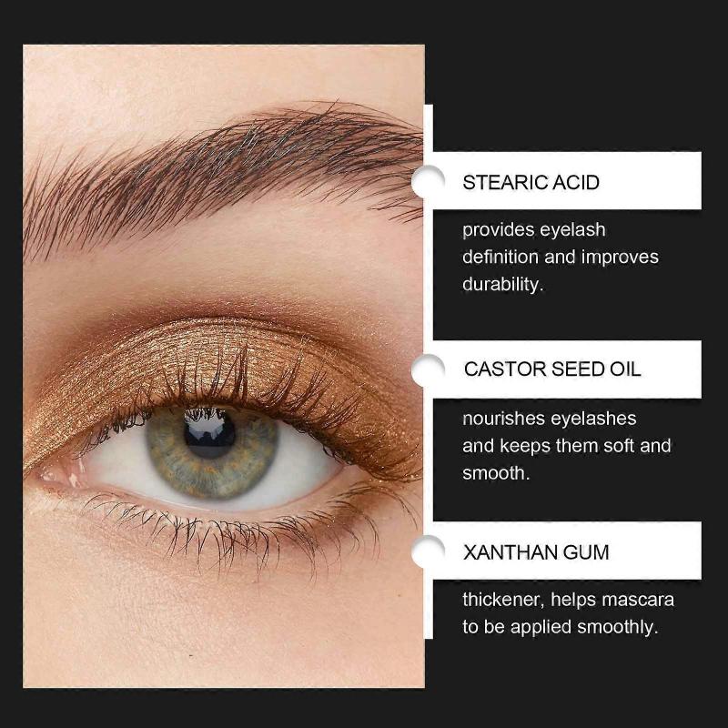 Tusz do rzęs dla starszych kobiet, Wydłużający i pogrubiający czarny tusz do rzęs, Wodoodporny i odporny na pot, Długotrwały, Nie rozmazujący się, Łatwy do usunięcia