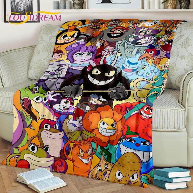 Cuphead Mugman 3D Game Gamer HD Blanket,Soft Throw Blanket for Home Bedroom Bed Sofa Picnic Travel Office Cover Blanket Kid Rest