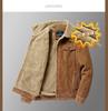 Men's Retro Corduroy Lambswool Jacket - Thickened, Fleece-Lined Cotton-Padded Coat for Autumn and Winter.