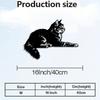 Maine Coon Metal Wall Art Cartoon Cat Statue Mural Waterproof for Grooming Salon Pet Decor Gift for Cat Lovers Farmhouse Hanging Ornament