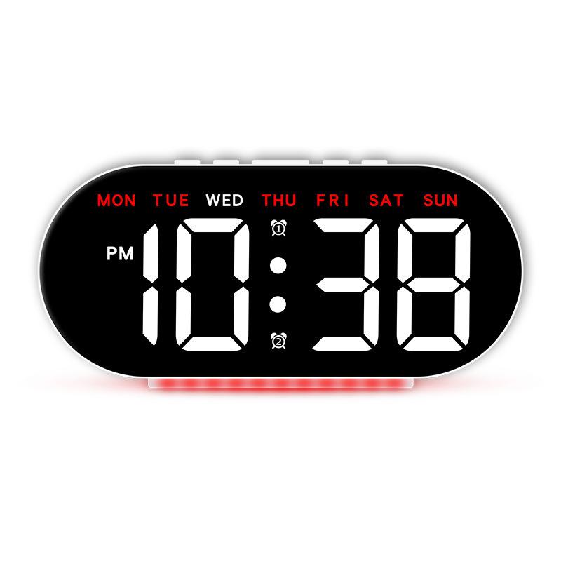 Multifunctional LED Alarm Clock with Large Screen & Atmosphere Light - Model GH8035