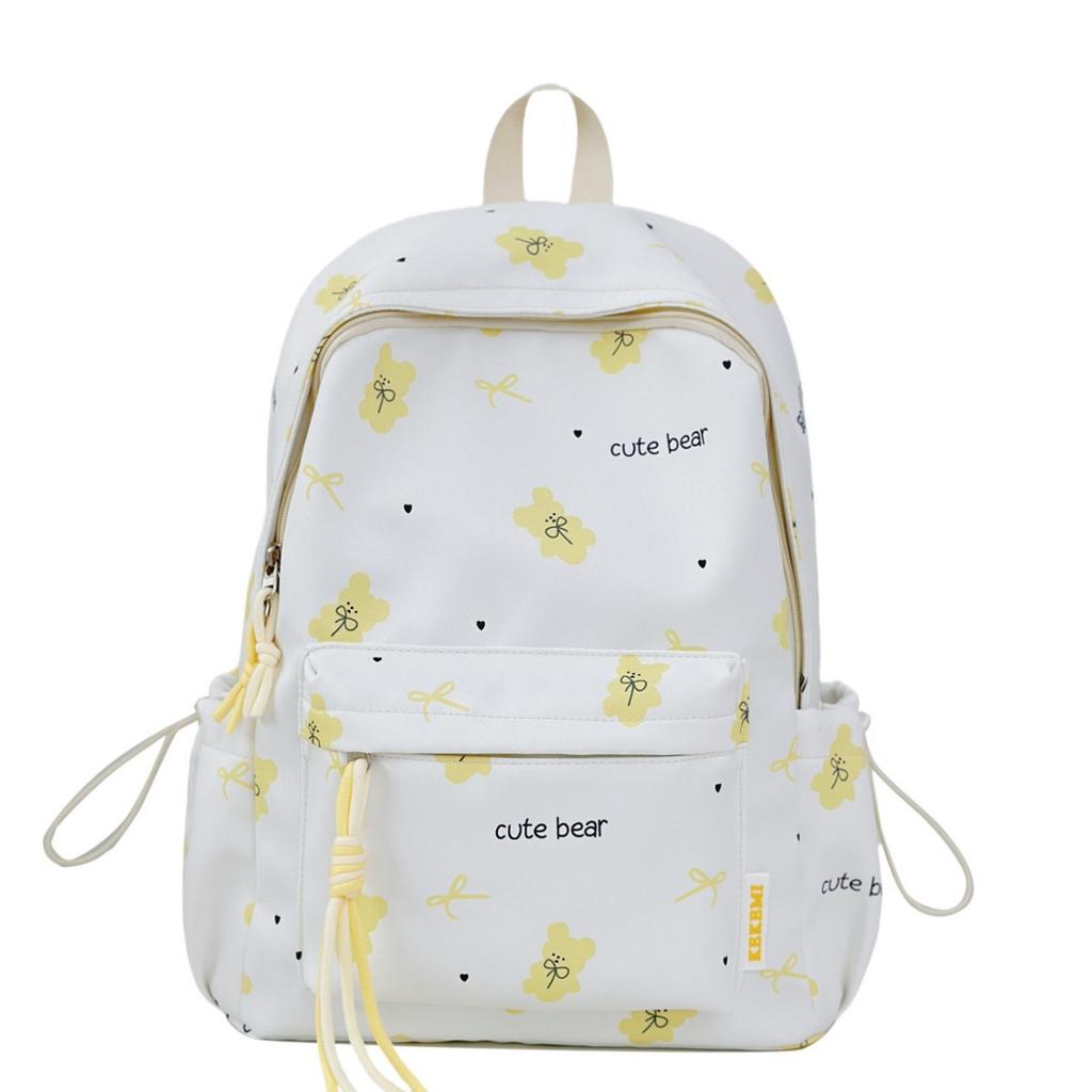 Schoolbag Fresh School Bag for Middle and High School Students 1011 Cute Little Bear Versatile Girlish Simple Summer Japanese Backpack