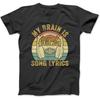 Lustiges & Cooles Musikliebhaber Leben, Mein Gehirn besteht zu 80% aus Songtexten T-Shirt SPT Herren Damen Langarmshirt, Sweatshirt Hoodie Schwarz