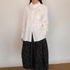 Checkered 3D Jacquard Cotton Tie-Up Shirt: Niche Long-Sleeve Jacket for Spring & Summer