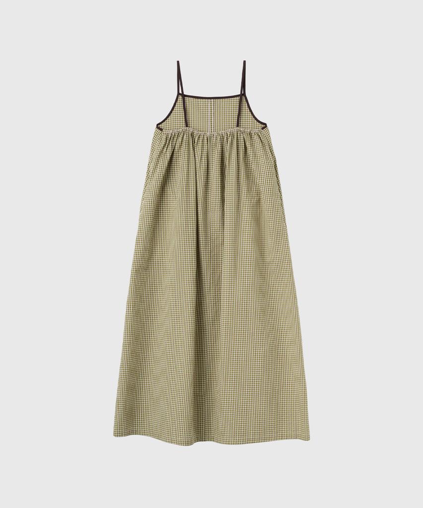 General Idea Check Sleeveless Long Dress [Green] / Gf2Lop519